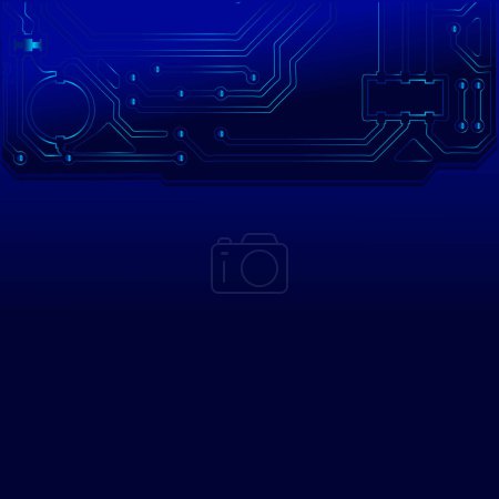Illustration for Dark electronic design technology background wallpaper. Abstract vector illustration. - Royalty Free Image