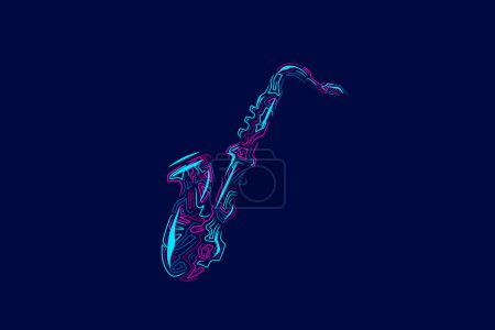Illustration for Saxophone. musical instrument. vector illustration - Royalty Free Image