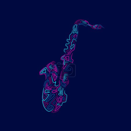 Illustration for Saxophone. musical instrument. vector illustration - Royalty Free Image