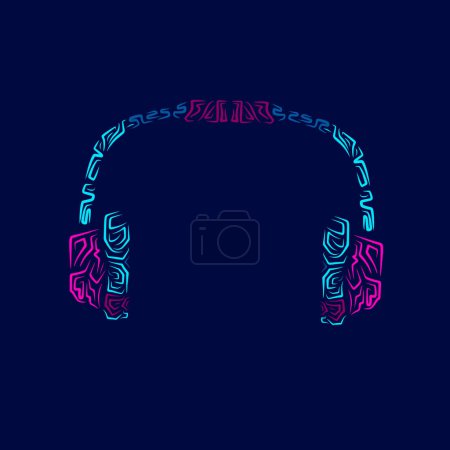 Ilustración de Icono de auriculares coloridos, ilustración vectorial - Imagen libre de derechos