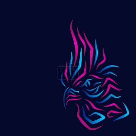 Illustration for Colorful rooster logo, vector illustration - Royalty Free Image