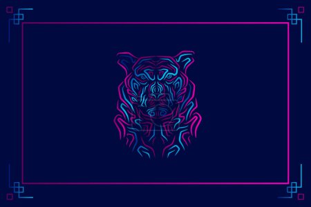 Illustration for Colorful bear logo, vector illustration - Royalty Free Image
