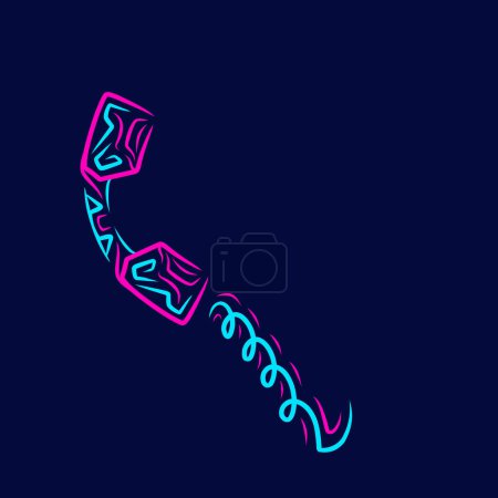 Ilustración de Logotipo de teléfono colorido, ilustración del vector - Imagen libre de derechos