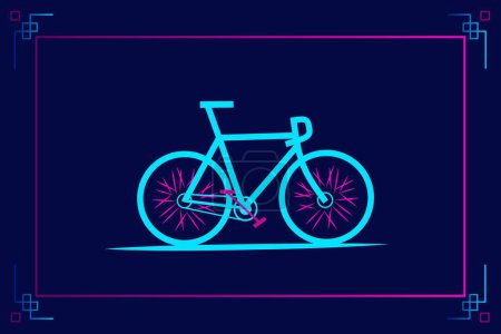 Téléchargez les illustrations : Logo vélo coloré, illustration vectorielle - en licence libre de droit