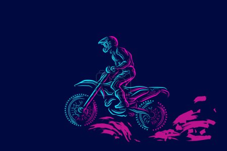 Illustration for Motorcycle rider silhouette vector - Royalty Free Image
