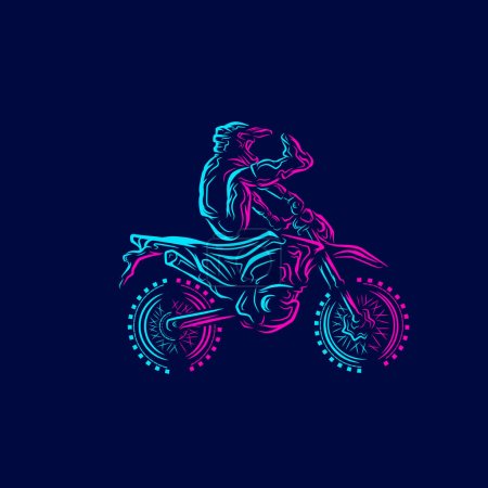 Ilustración de Silueta masculina montada en la motocicleta. - Imagen libre de derechos