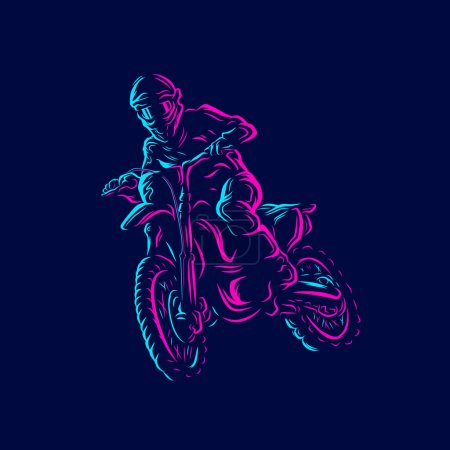 Ilustración de Silueta masculina montada en la motocicleta. - Imagen libre de derechos
