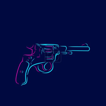 Illustration for Pistol. vector illustration. handgun web icon - Royalty Free Image