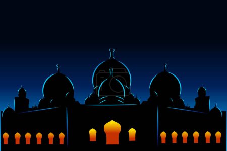 Illustration for Mosque with arabic pattern - Royalty Free Image