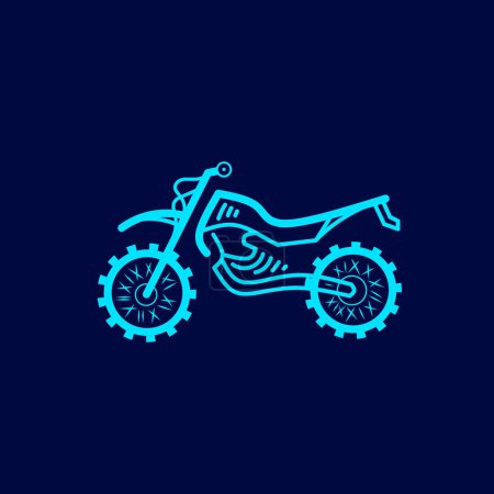 Téléchargez les illustrations : Icône de moto, illustration vectorielle - en licence libre de droit