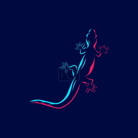 Ilustración de Silueta de lagarto, ilustración vectorial - Imagen libre de derechos