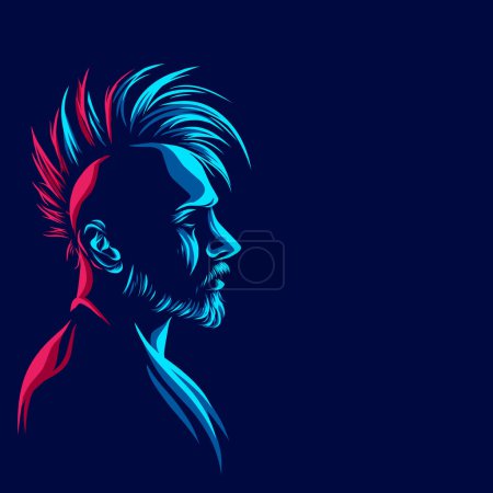 Illustration for Hipster male with beard - Royalty Free Image
