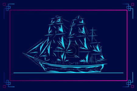 Illustration for Ship icon. vector illustration - Royalty Free Image