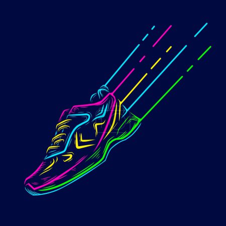 Ilustración de Running zapato vector ilustración - Imagen libre de derechos