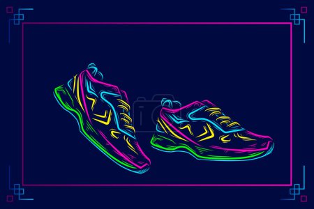 Illustration for Sport sneakers. vector illustration. - Royalty Free Image