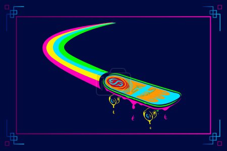 Illustration for Skateboard vector logo design template - Royalty Free Image