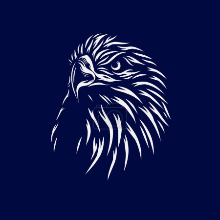 Ilustración de Azul águila logotipo plantilla vector ilustración diseño - Imagen libre de derechos