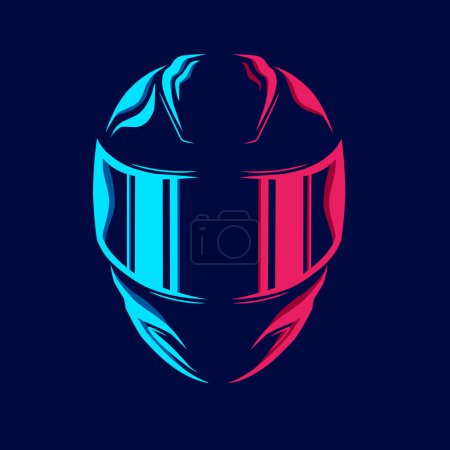 Illustration for Helmet sport logo design template - Royalty Free Image