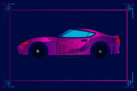 Illustration for Sport car, abstract logo design, vector illustration - Royalty Free Image