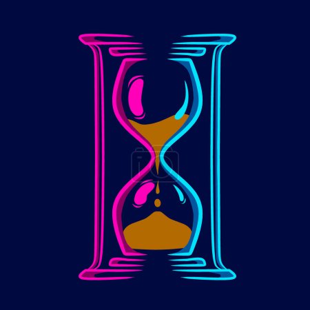 Illustration for Hourglass, abstract logo design, vector illustration - Royalty Free Image