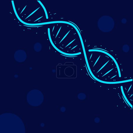 Téléchargez les illustrations : Brin d'ADN abstrait, conception de logo abstrait, illustration vectorielle - en licence libre de droit