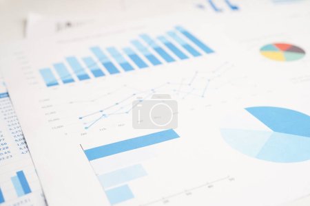 Photo for Charts Graphs paper. Financial development, Banking Account, Statistics, Investment Analytic research data economy, Stock exchange Business office company meeting concept. - Royalty Free Image