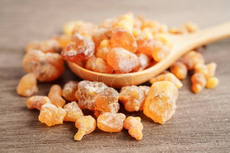 Photo for Frankincense or olibanum aromatic resin used in incense and perfumes. - Royalty Free Image