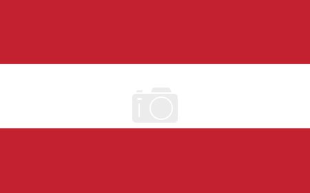 Autriche symbole du drapeau national officiel, illustration vectorielle bannière. 