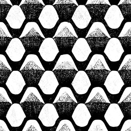 Foto de Abstracto geométrico negro y blanco hipster moda patrón de fondo orgánico hecho a mano al azar - Imagen libre de derechos