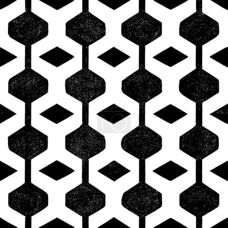 Photo for Abstract geometric black and white hipster fashion random handmade organic background pattern - Royalty Free Image