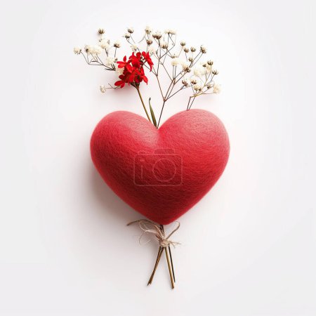 Photo for Red hearts made with felt - Royalty Free Image