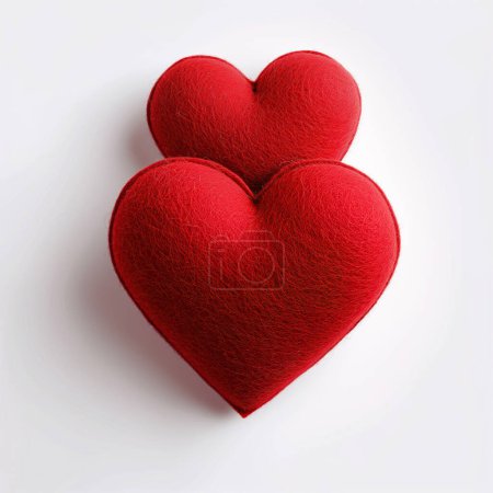 Téléchargez les photos : Coeur rouge fait de feutre - en image libre de droit