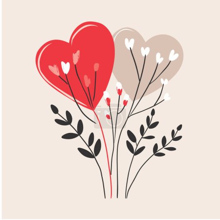 Illustration for Valentines day card design - Royalty Free Image