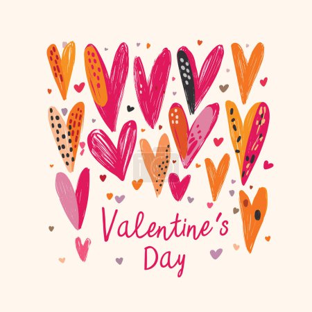 Illustration for Valentines day card design - Royalty Free Image