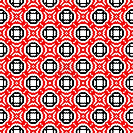 Concept abstrait motif géométrique monochrome. Noir Rouge fond minimal blanc. Modèle d'illustration créatif. Texture élégante sans couture. Pour papier peint, surface, web design, textile, décor.