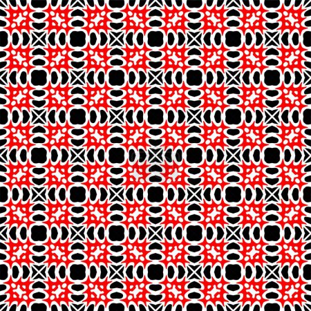 Concept abstrait motif géométrique monochrome.Noir Rouge fond minimal blanc.Modèle d'illustration créative.Texture élégante sans couture. Pour papier peint, surface, conception web, textile, décor.