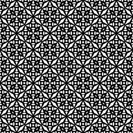 Abstrakte geometrische nahtlose Muster quadratisch, rautenförmig Symmetrie schwarz und weiß hintergrund.Trendy monochrome Linie Gitter.Abstrakte geometrische Hintergrunddesign.Nahtlose Schwarz-Weiß-Muster.Nahtloses Muster mit schrägen schwarzen Bänder.Moderne geometrische.