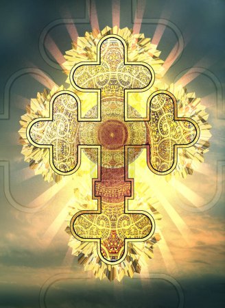 Foto de Cruz ortodoxa símbolo de fe - Imagen libre de derechos