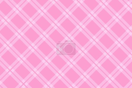 Illustration for Background in barbiecore style. Trendy pink gingham check plaid. - Royalty Free Image