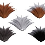 3D Render : set of different colors of nine Fox tails for anime graphic resource included clipping path, front view