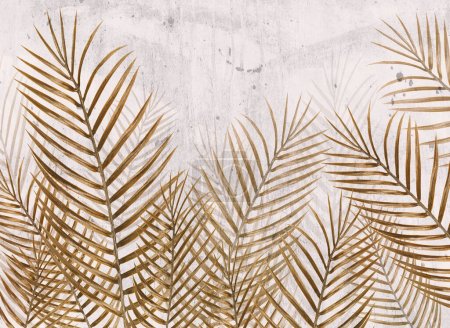 Foto de Papel pintado tropical, árboles tropicales y hojas, diseño de papel pintado para la impresión digital-3d ilustración - Imagen libre de derechos