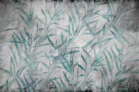 Téléchargez les photos : Papier peint tropical, arbres tropicaux et feuilles, conception de papier peint pour l'impression numérique- illustration 3D - en image libre de droit