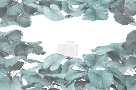 Téléchargez les photos : Arbres tropicaux et feuilles design papier peint, effet peinture à l'huile - en image libre de droit