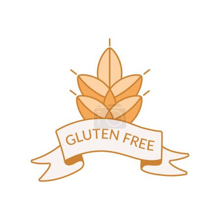 Illustration for Isolated gluten free icon. Grain symbol. Vector illustration. - Royalty Free Image