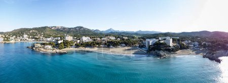 Téléchargez les photos : Plages de Paguera vue aérienne Panorama, Majorque île - en image libre de droit