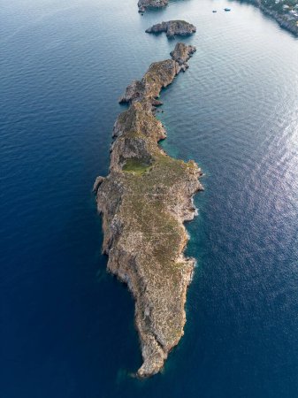 Téléchargez les photos : Îles Malgrats vue aérienne. Santa Ponsa, Majorque, Mer Méditerranée - en image libre de droit