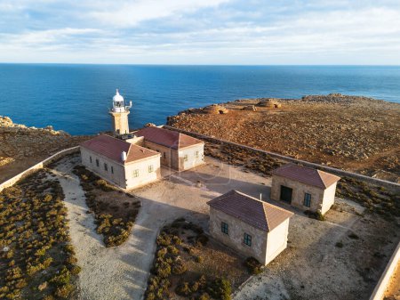Photo for Punta Nati lighthouse in Menorca, Balearic Islands - Royalty Free Image