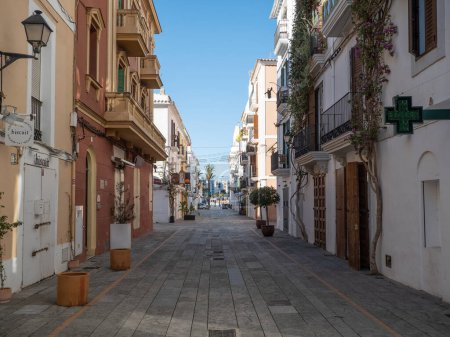 Foto de Ibiza, España: 12 de febrero de 2024: Bisbe Cardona Tur street in Ibiza city - Imagen libre de derechos