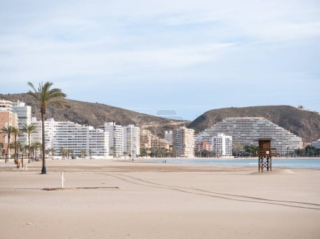 Photo for Cullera, Spain; March 4th 2024: Playa Sant Antoni beach in Cullera, Valencia coast - Royalty Free Image