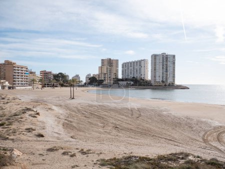 Photo for Cullera, Spain; March 4th 2024: Playa Olivos beach in Cullera, vacation destination in Valencia - Royalty Free Image